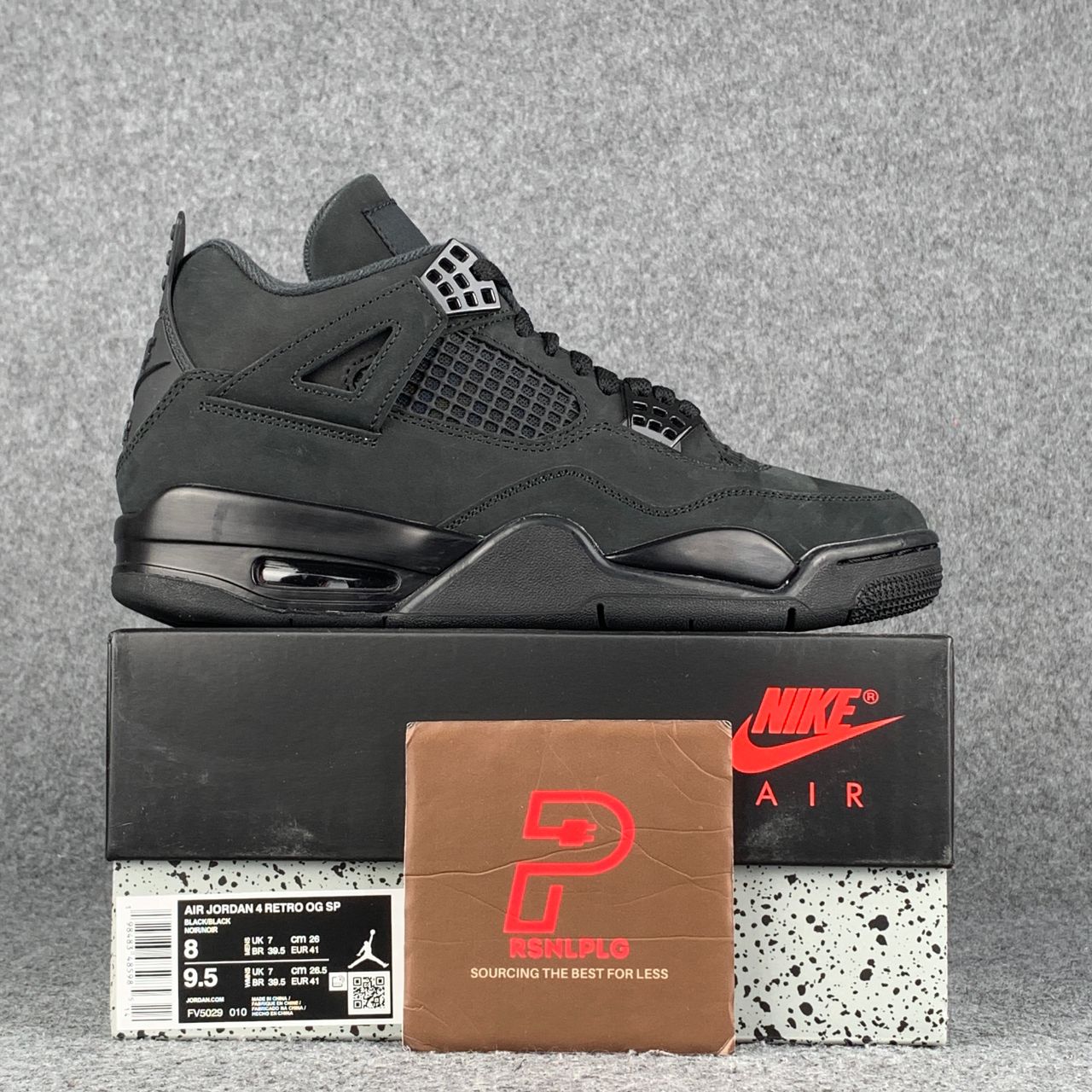 Air Jordan 4 Retro 'Black Cat' 2025 – All-Black OG Sneakers